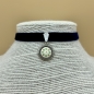 Preview: blaues Samtband-Collier "Fabienne"