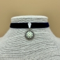 Preview: blaues Samtband-Collier "Fabienne"