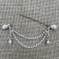 Preview: kurze Tuchnadel mit Eichel Offen | Trachtenschmuck und Accessoires aus Oberbayern