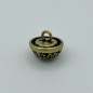 Preview: Trachtenknopf in Altmessing – Filigranes Ornament-Design