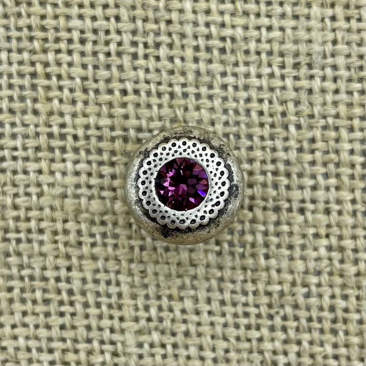 Filigraner Knopf - Amethyst 204 | Trachtenknöpfe  und Kurzwaren