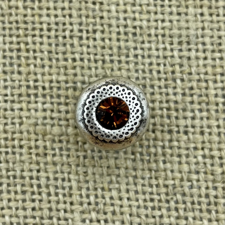 Filigraner Knopf -  Smoked Topaz 220 | Trachtenknöpfe  und Kurzwaren