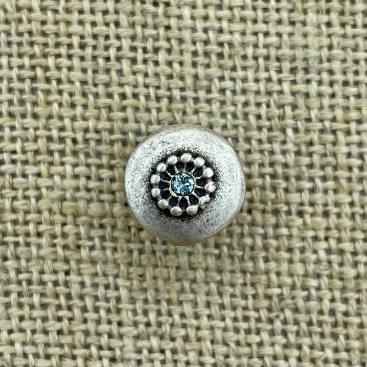 Filigraner Knopf - Aquamarine 202 | Trachtenknöpfe  und Kurzwaren