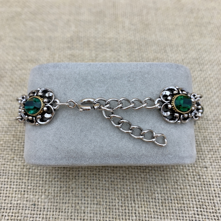 Armband "Theresa" Smaragd Verschluss
