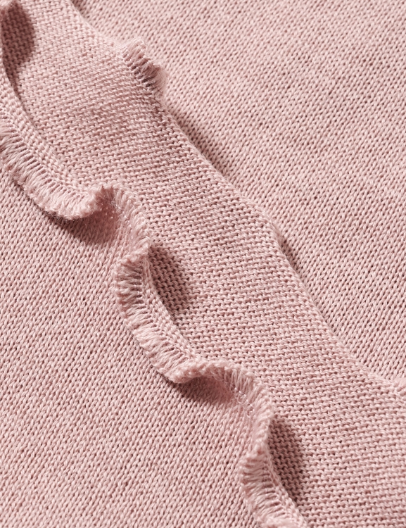 Strickstola mit Wellensaum - Altrosa | Die Auswahl an Accessoires zur Tracht