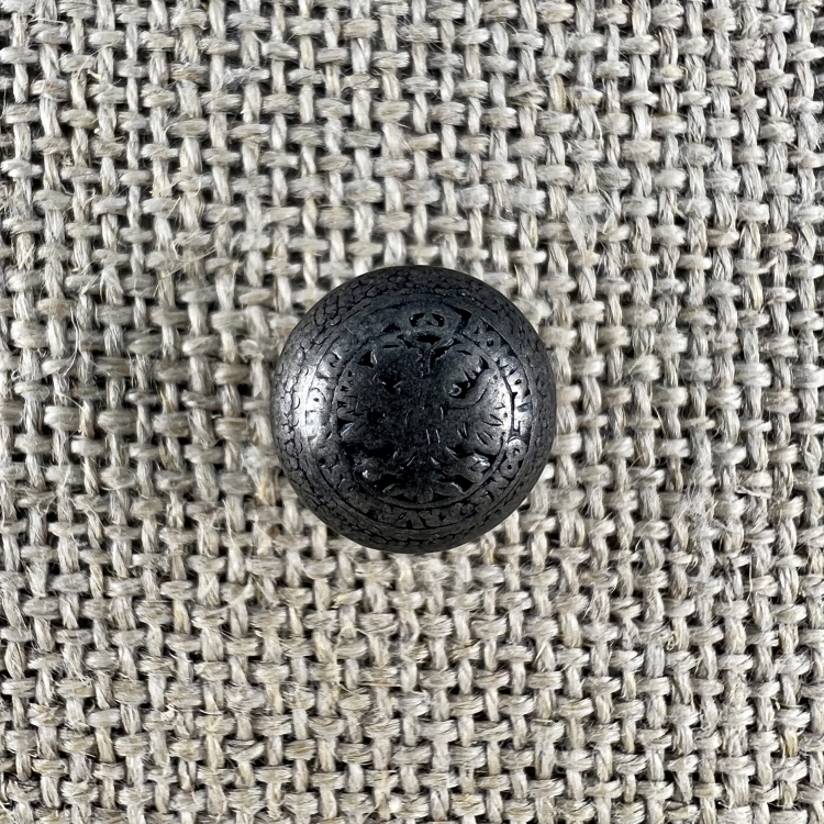 Westenknopf - Doppelkopf-Adler - alt-silber