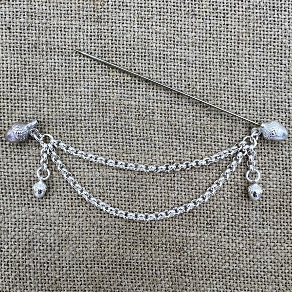 lange Tuchnadel mit Eichel Offen | Trachtenschmuck und Accessoires aus Oberbayern