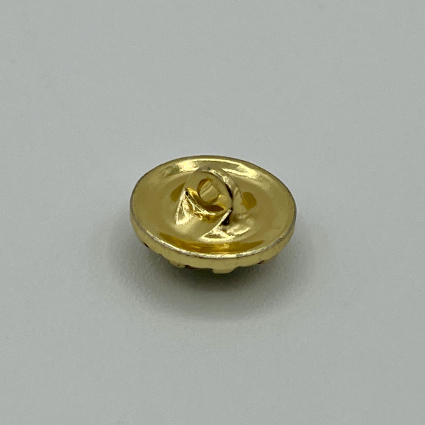 Zierknopf mit Kristallstein in Goldoptik